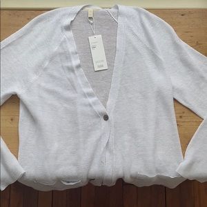 Eileen Fisher Linen Knot V-Neck Cardigan NWT